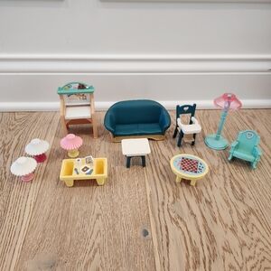 Vintage Fisher-Price Loving Family Dollhouse Living Room Furniture